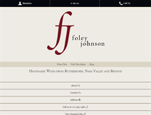 Tablet Screenshot of foleyjohnsonwines.com